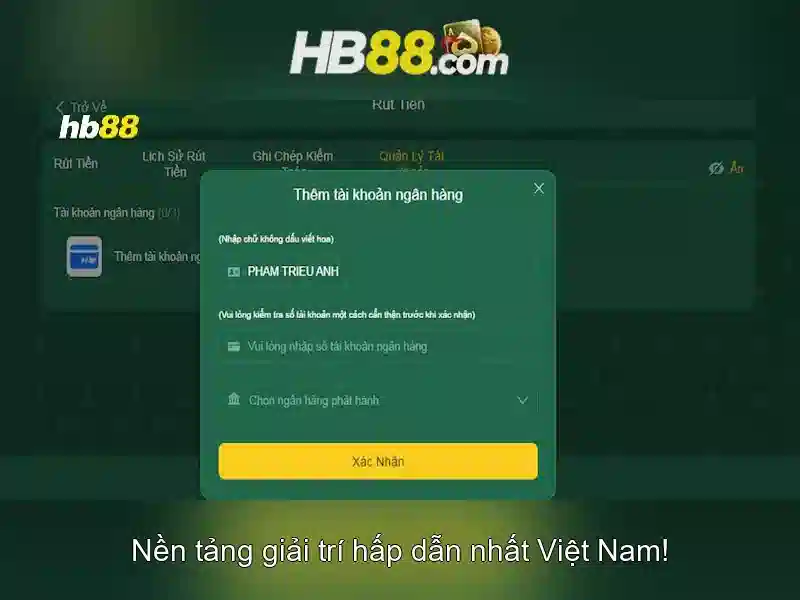 Trải nghiệm slot HB88 casino